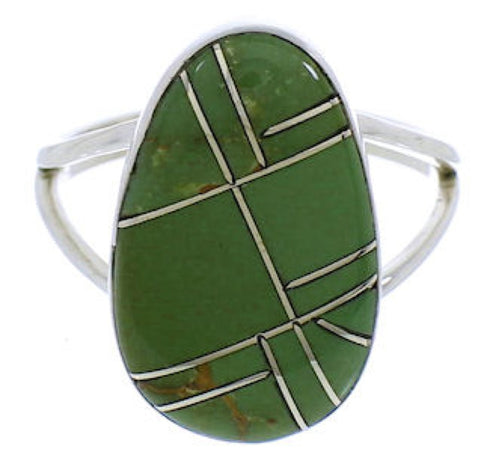 Southwest Sterling Silver Turquoise Jewelry Ring Size 5-1/4 TX38989